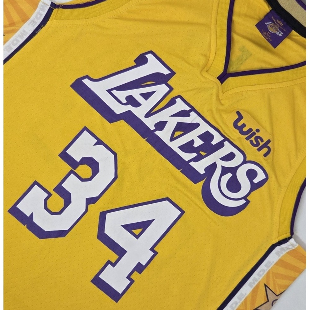 Los Angeles Lakers Shaquille O'Neal LakerLore Exclusive SGA Jersey Yellow XL